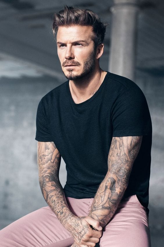 David Beckham His Medium Hairstyle Mens Hairstyle 2018