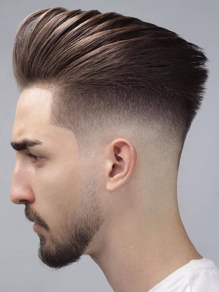 14 Back Fade Hairstyle - Smart & Charming Look | Men's ... (877 x 1170 Pixel)