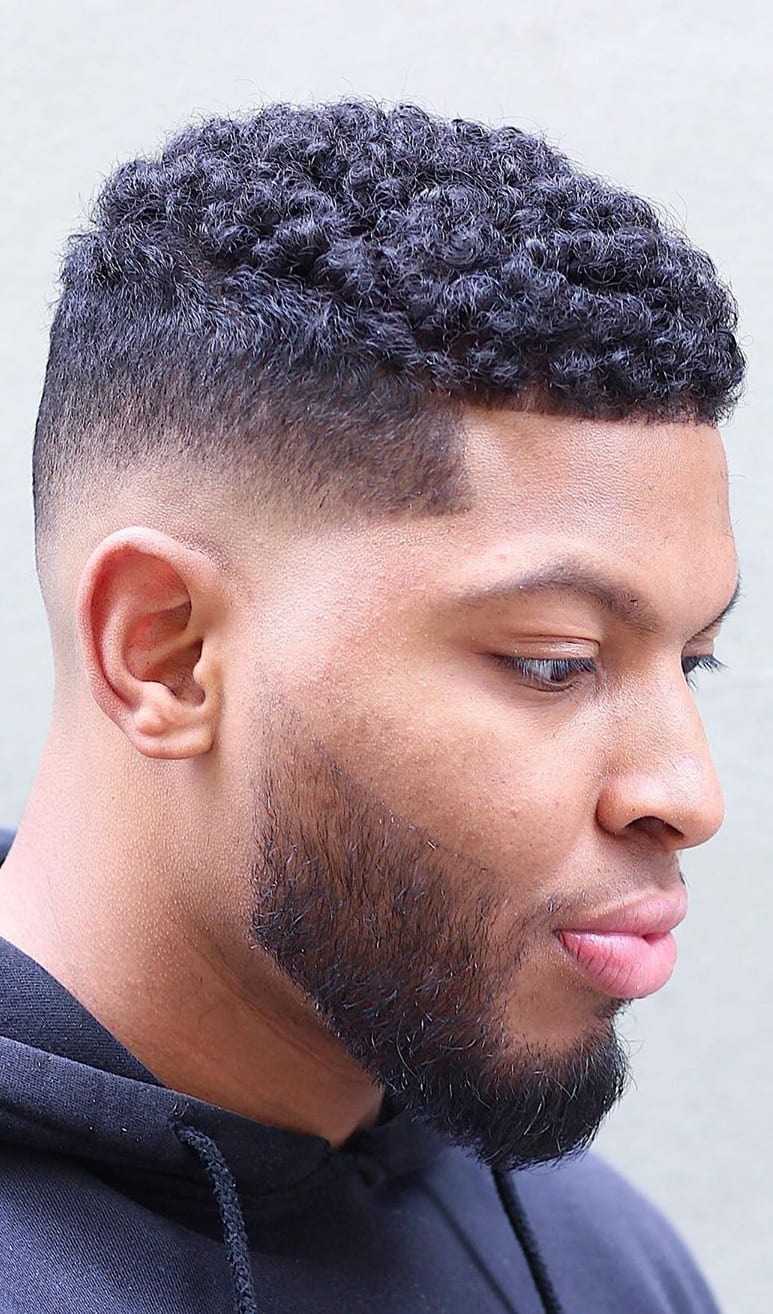 Curly Hair And Fade for 2019 - Mens Hairstyle 2020