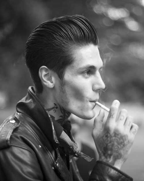 Rockabilly-Slicked-Back-Men-Hair - Mens Hairstyle 2020
