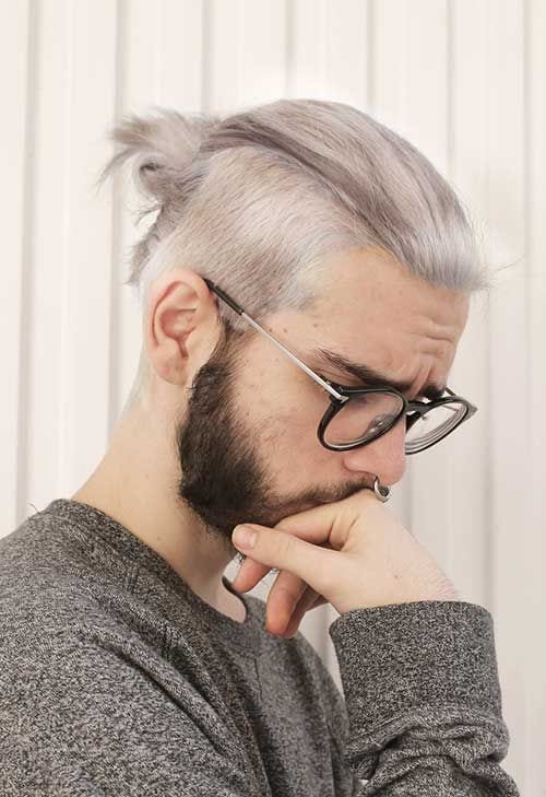 White hair mens discount
